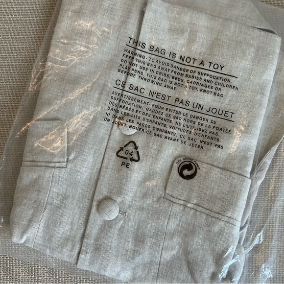 NEW Reformation Billie Linen Top Vest - Oatmeal - Picture 5 of 7